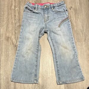 4/$30 Kids Blue Denim Jeans with Rainbow Detail